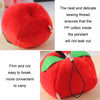 5pcs Cute Fruit And Vegetable Plush Bag Pendant Key Chain, Size: 10cm(Apple)