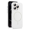 For iPhone 12 Pro AG Fine Hole Liquid Silicone MagSafe Magnetic Phone Case(White)