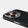For iPhone 13 Pro Max ABEEL C Carbon Fiber Series 6D Micro Relief MagSafe Phone Case(Black Grey)