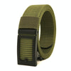 120cm Canvas Imitation Nylon Belt Automatic Buckle Casual Belt without Hole(Green)