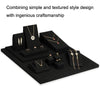 5x5x3cm Rectangular Earrings Seat Black Microfiber Necklace Ring Jewelry Display Live Jewelry Prop Rack