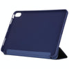 For iPad Air 2022 / 2020 10.9 Silicone 3-Folding Full Coverage Leather Case(Dark Blue)