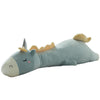 Unicorn Doll Long Pillow Plush Toys Bedside Cushion, Size: 70cm(Blue Green)