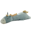 Unicorn Doll Long Pillow Plush Toys Bedside Cushion, Size: 95cm(Blue Green)