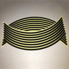 Motorcycle 18inch Wheel Stickers Modified Wheel Reflective Stickers(Black)