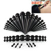 36PCS Unisex Acrylic Ear Expansion Ear Extender 14G-00G Accessories Set(Black)