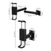 Tablet Wall Mount Holder Foldable Extendable Aluminum Alloy Mount With Anti Theft Security Lock