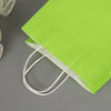 10 PCS Elegant Kraft Paper Bag With Handles for Wedding/Birthday Party/Jewelry/Clothes, Size:16x22x8cm(Light Green)