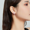 S925 Sterling Silver Bright Heart Ear Buckle Women Earrings