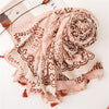 180 X 85cm  Women Cotton And Linen Scarf Retro Splicing Bohemian Printed Silk Shawl SL1906-027