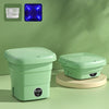 4.5L Mini Portable Folding Household Washing Machine Underwear Washer, Color: Fruit Green + Blue Light Antibacterial(US Plug)