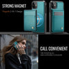 For iPhone 11 JEEHOOD J06 British Style RFID MagSafe Card Bag PU Phone Case(Green)
