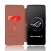 For ASUS ROG Phone 7 Carbon Fiber Texture Flip Leather Phone Case(Brown)
