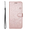 For Samsung Galaxy A26 5G Global Cat Bee Embossing Pattern Shockproof Leather Case(Rose Gold)