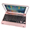 For iPad Pro 9.7 inch / iPAD Air 2 Horizontal Flip Tablet Case + Bluetooth Keyboard(Rose Gold)