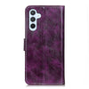 For Samsung Galaxy A56 5G Retro Crazy Horse Texture Leather Phone Case(Purple)