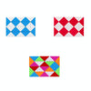 5 PCS 24-segment Mini Magic Ruler Foldable and Deformed Magic Ruler(Blue White)