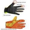 JUNGLE LEOPARD Outdoor Sports Mountaineering Full Finger Gloves Mesh Touch Screen Anti-Skid Gloves, Size: L(Green+Yellow)