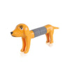 5 PCS Retractable Dog Puzzle Decompression Telescopic Tube Toy(Khaki)