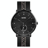 SKMEI 9218 Men Horizontal Striped Arabic Numeral Dial Mesh Belt Quartz Watch(Black)