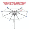 Polyester Parasol Replacement Cloth Round Garden Umbrella Cover, Size: Diameter 2.7m 8 Ribs(Khaki)