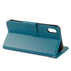 For iPhone XR Embossed Butterfly Pattern Horizontal Flip Leather Case with Card Slot & Holder & Wallet & Lanyard (Blue)