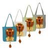 Lion Cat Carrier Bag, Small, Lake Blue - Expandable Canvas