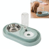 Automatic Pet Feeder Stainless Steel & Blue - Cat & Dog Bowls