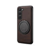 For Samsung Galaxy S23 5G Denior A14 Skin Feel Rotating Holder MagSafe Phone Case(Brown)