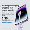 Baseus Gem Transparent 2.4A USB to 8 Pin Fast Charging Data Cable, Length:2m(Purple)