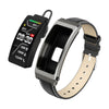 K7 1.14 inch TFT Screen Smart Call Bracelet, BT Call / Heart Rate / Blood Pressure / Blood Oxygen, Strap:Leather Strap(Tarnish)