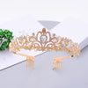 G2888 Crystal Diamond Wedding Party Braided Hair Crown Show Headband, Color: Colorful