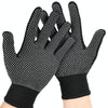 5pairs Outdoor Breathable Non-slip Particle Silicone Hiking Riding Nylon Gloves Thin Mittens(Grey)