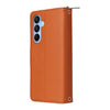 For Samsung Galaxy A15 Nine-card Slots Zipper Wallet Bag Leather Phone Case(Brown)