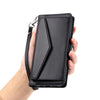 For Redmi 12 5G / 12 4G Wallet Multi-card Slot Leather Phone Case with Lanyard(Black)