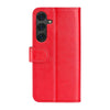 For Samsung Galaxy S25+ 5G R64 Texture Horizontal Flip Leather Phone Case(Red)