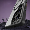 For Samsung Galaxy S25 Ultra 5G MagSafe Airbag Shockproof Frosted Phone Case with Fold Holder(Black)