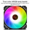COOLMOON 12 Single Color RGB Light Remote Control Radiator Computer Case Cooler (Black)
