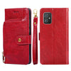 For Asus ZenFone 8 ZS590KS Zipper Bag PU + TPU Horizontal Flip Leather Phone Case(Red)