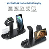 HQ-UD20 Mobile Phone Watch Multi-Function Charging Stand Wireless Charger for Phones & Apple Watch & Airpods(Black)
