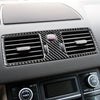 Car Carbon Fiber Central Air Outlet Decorative Sticker for Volvo XC90 2003-2014, Left and Right Drive Universal
