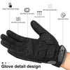 WEST BIKING YP0211208 Riding Gloves Motorcycle Bike Long Finger Non-Slip Touch Screen Gloves, Size: M(Black)