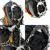 One Pair 19 Teeth Anti-Slip Ice Gripper Hiking Climbing Chain Shoes Covers, Size: M(Orange)