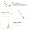 Star Moon S925 Sterling Silver Rose Gold Plated Necklace