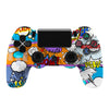 For PS4 Wireless Bluetooth Game Controller With Light Strip Dual Vibration Game Handle(Cloud)