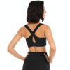 Super Supportive Sport Bra Front Zipper Tights Crop Top Yoga Vest, Size: XXXXL(Brick Red)