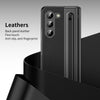 For Samsung Galaxy Z Fold5 Integrated PC + PU Phone Case with Pen / Pen Box(Black)