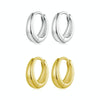 S925 Sterling Silver Electroplated Hoop Earrings