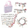 63 In 1 Cartoon DIY Handmade Jewelry Children Hand Chain Bracelet(Pink)