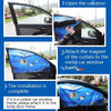 Automobile Sunshade Car Windows Sun Protection And Heat Insulation Magnetic Telescopic Side Curtains(Deep Sea Adventure Rear Square)